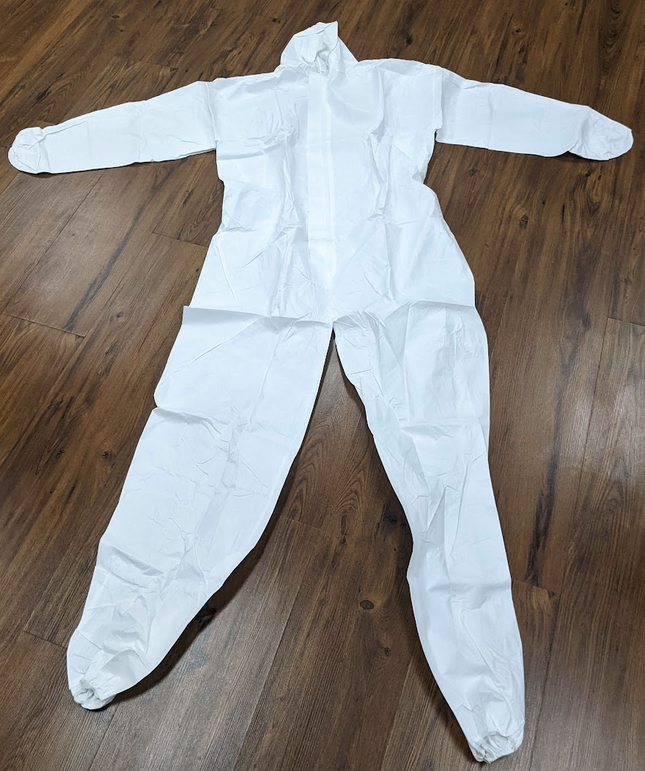 Disposable Coverall 60GSM Painter Bunny Suit White 3XL Non Medical | CASE of 50 - getexcess