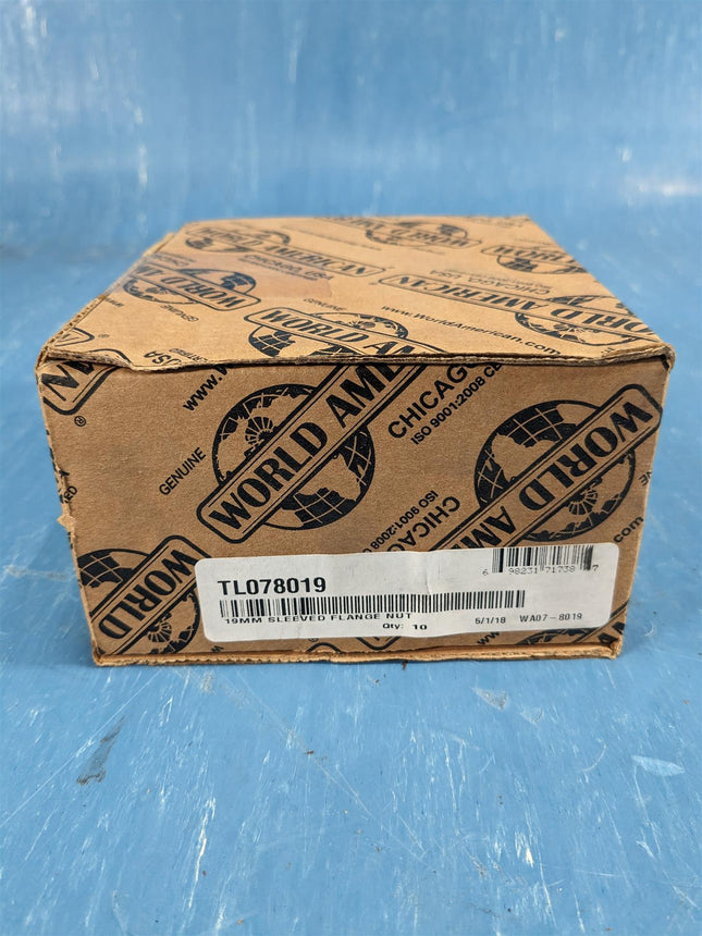 Box of 10 - Grade 8 078019 Metric Sleeved Flange Nut M22 x 1.5 19mm sleeve 33mm hex Automann 201.3032 - getexcess