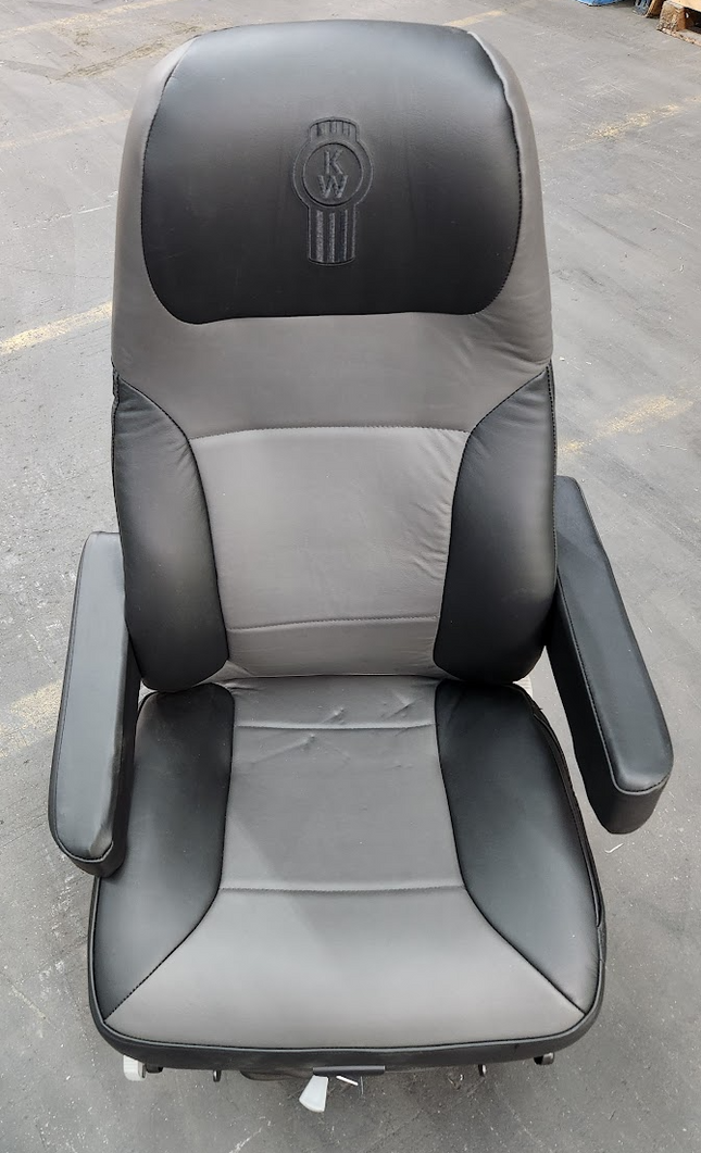 Kenworth Cushion Air Seat S78-1059-1246338521 Black Gray Vinyl, Dual Armrest