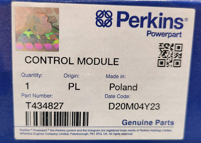 T434827 Perkins ECG Control Module Electronic Governor Controller 550-9110