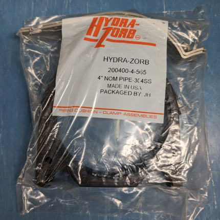 Hydra-Zorb Strut Mount Cushion Clamp, 4" Nom Pipe, 304SS