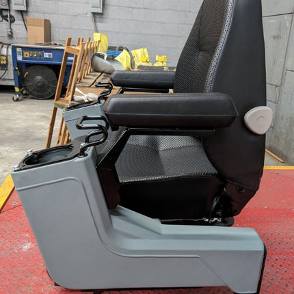 KAB 525P Black Vinyl Mechanical Suspension Construction Seat with Control Pods