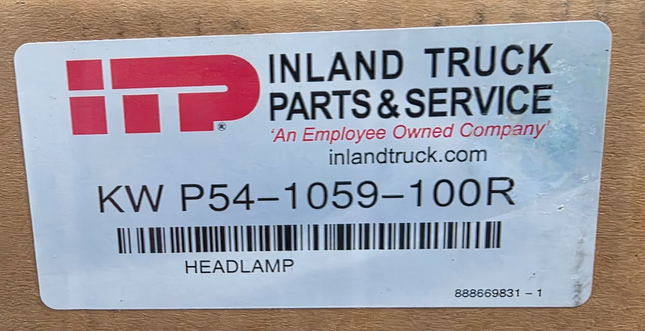 Kenworth Headlamp Assembly P54-1059-100R