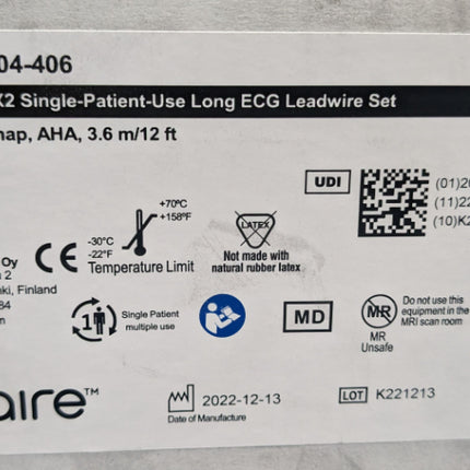 2052104-406 VYAIRE Multi Link X2 SIngle Patient Use Long ECG Leadwire Set