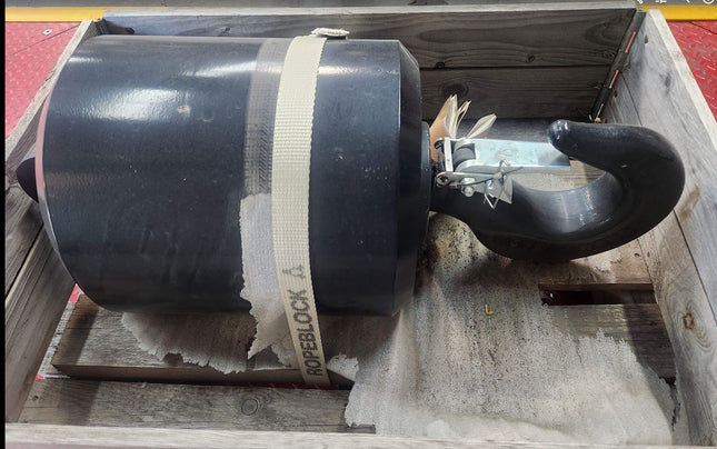RopeBlock Cylindrical Overhaul Ball 9 TON SWL 10 TON WLL Manitowoc