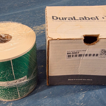 DuraLabel 84-3007 DLP300 4x140 Green Premium Vinyl 3.0 Mil