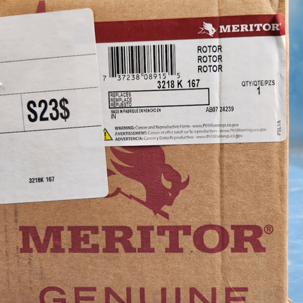 Meritor 3218K167 U Type Air Disc Brake Rotor 1.6 Inch Discard Thickness 15.3 - getexcess