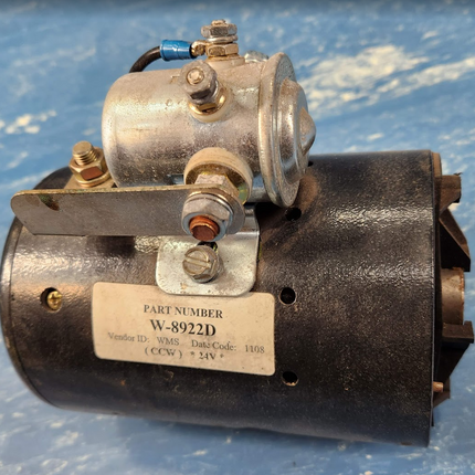W-8922D WMS 24V DC CCW Field Coil Slot Shaft Motor - getexcess