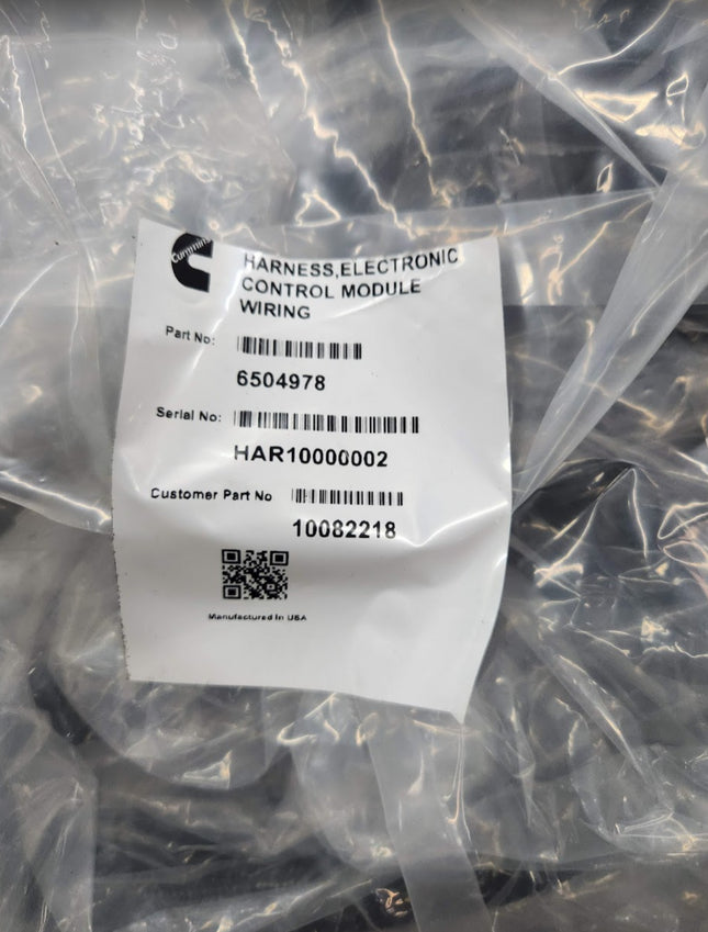 Cummins 6504978 EV Kit Harness ECM Wiring Electronic Control Module 10082218