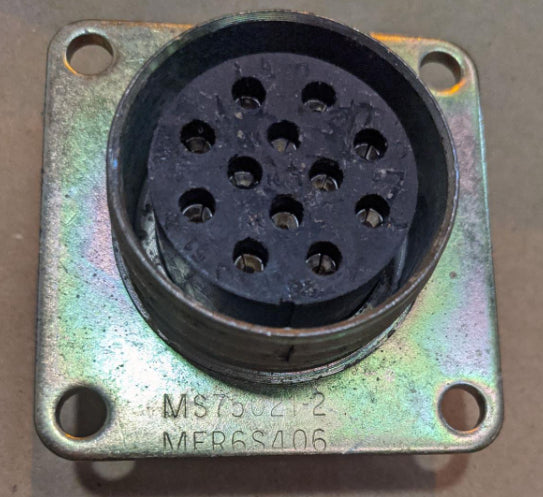 Electrical Trailer Receptacle Flange Mount Connector 12 Socket 5935-00-846-3884 2HE846