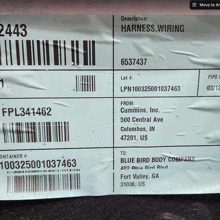 10082443 EV Package High Voltage Components Cummins 6537437 194 kWh T3RE