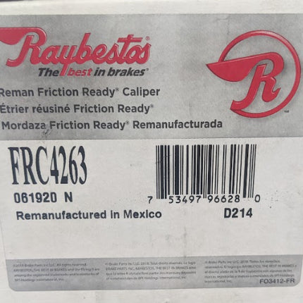 Raybestos FRC4263 Front Left Driver R-Line Reman Semi-Loaded Brake Caliper