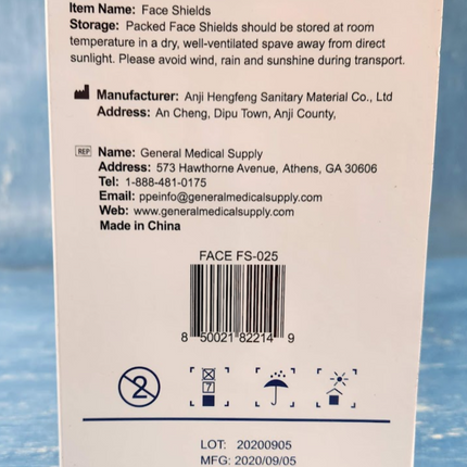 200 PCS GMS Full Face Shield Reusable Washable Disposable Face Mask Shield