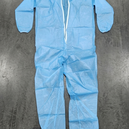 Coverall Isolation Gown Disposable Blue XL Non Medical Lightstone 100 PCS CASE - getexcess