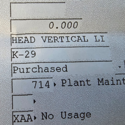 K29 Lincoln Vertical Adjuster Lift Fixture