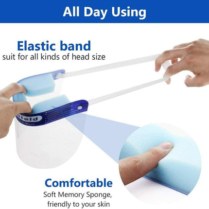 200-Pack Full Face Shield Reusable Washable Disposable Protection Cover Face Mask Anti-Splash