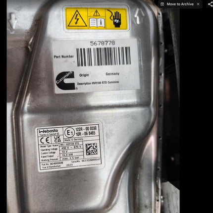 10074350 Kit Thermal Management Assembly System Cummins 5678848 Blue Bird EV