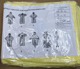 Isolation Gown PPE Category III 3Disposable Yellow XL 100 PCS CASE