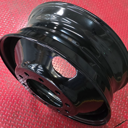 Accuride 24.5 x 8.25 Tubeless Powder Black Steel Wheel 2HH Hub-Piloted