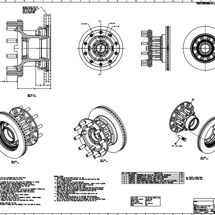 Hub & Rotor Assy Steer ABS Front Axle HYD BRK PF ROTOR ALUM WHL