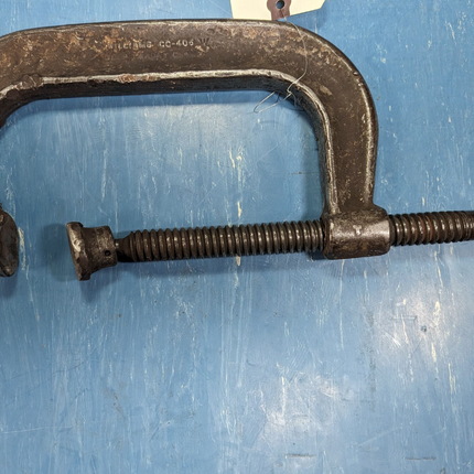 USED Williams 404 Forged Steel C G Clamp 6" Jaw 4" Throat - getexcess
