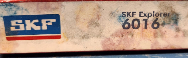 SKF Explorer 6016 Single Row Deep Grove Ball Bearing 125x80x22mm