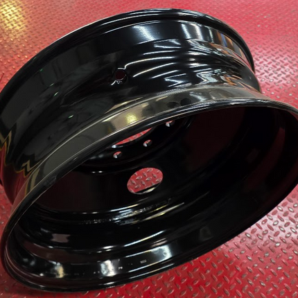 Accuride 24.5 x 8.25 Tubeless Powder Black Steel Wheel 2HH Hub-Piloted