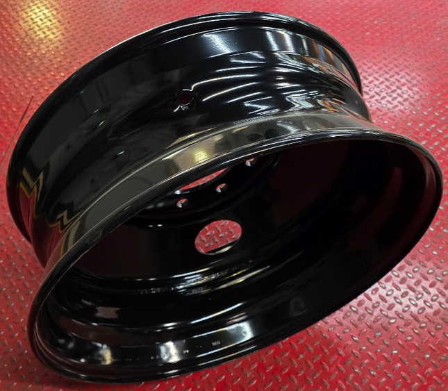 Accuride 24.5 x 8.25 Tubeless Powder Black Steel Wheel 2HH Hub-Piloted