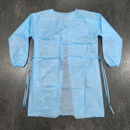 Non Medical Isolation Gown Blue Elastic Cuff XXL Atria CASE of 70 PCS - getexcess