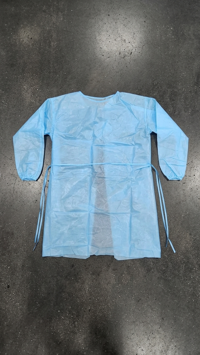 Non Medical Isolation Gown Blue Elastic Cuff XXL Atria CASE of 70 PCS - getexcess