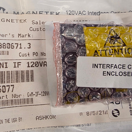 Magnatek G+M-IF-120VAC Interface Option Card 144-25077