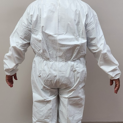 Disposable Coverall 60GSM Painter Bunny Suit White L Non Medical | CASE of 50 - getexcess