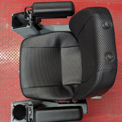 KAB 525P Black Vinyl Mechanical Suspension Construction Seat with Control Pods