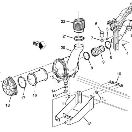 GMC T7500 Air Cleaner Assembly Donaldson Filter 10376926 G130211 15297756