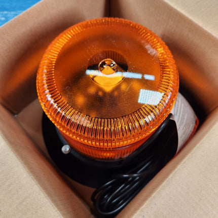 7965A-VM Ecco LED Flashing Beacon Strobe Light Amber 4 7/8 in H 12-24V DC