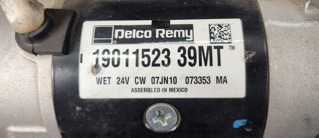 Genuine Delco Remy 19011523 39MT 24V 9kW Starter Motor for Ford New Holland Case IH Arrowhead - getexcess