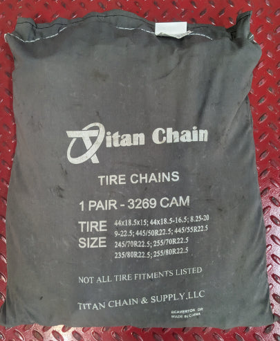 Titan Wide Base Tire Truck Chains Alloy Ladder PAIR 3269CAM