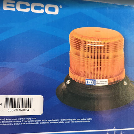 7965A-VM Ecco LED Flashing Beacon Strobe Light Amber 4 7/8 in H 12-24V DC