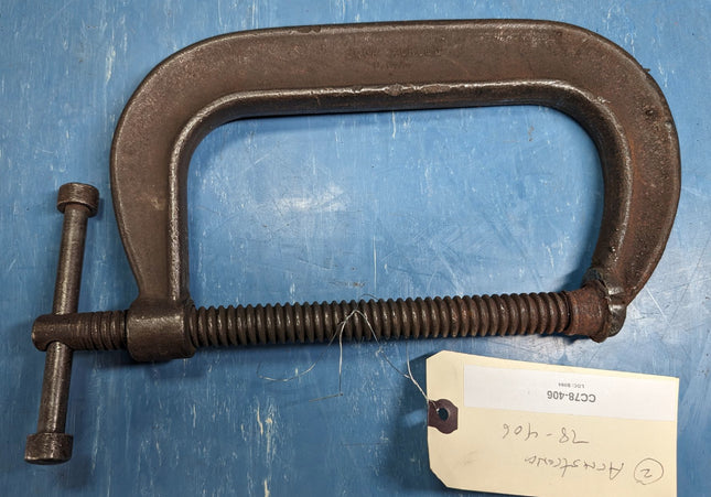 USED Armstrong Forged Steel C G Clamp 6" Jaw 4" Throat