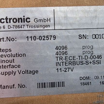 110-02579 TR Electronic Incremental Rotary Encoder