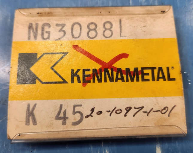 NG3088L Kennametal Carbide Insert K45 Grade Top Notch Groove Turn