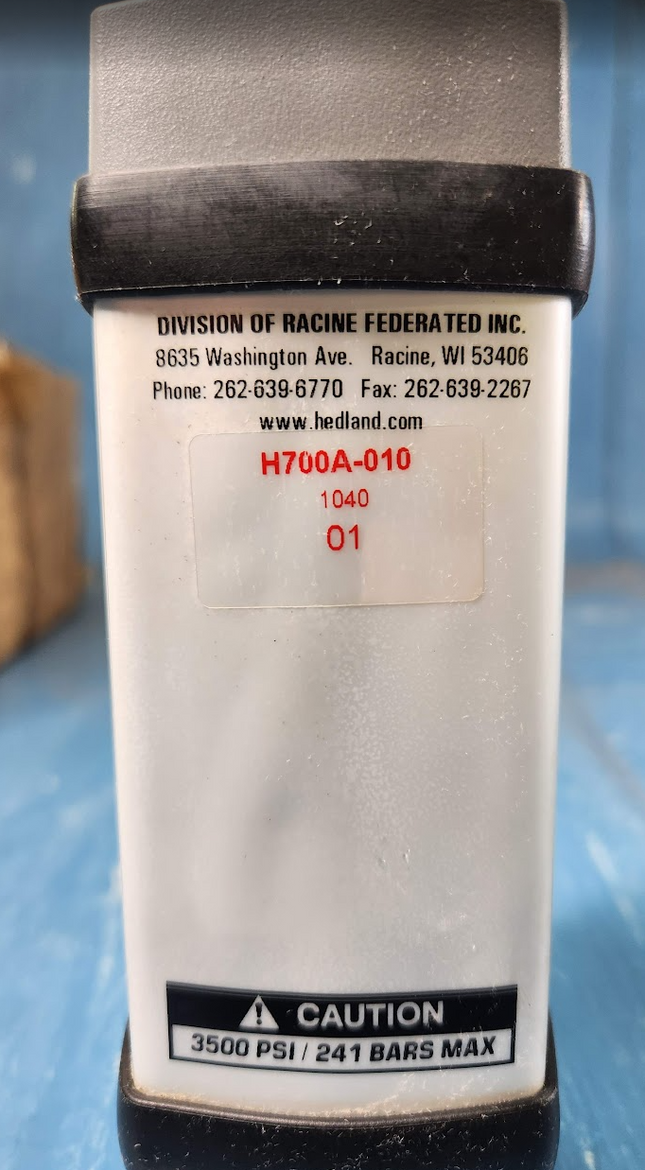H700A-010 Hedland 3500psi Aluminum Flow Meter #12 SAE (3/4) 0.1-1.0 GPM - getexcess