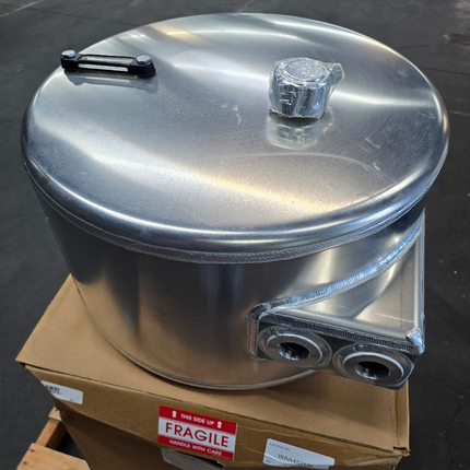 25 Gallon Aluminum Hydraulic Reservoir Tank Saddle Mount with Brackets A4525DS90-ST