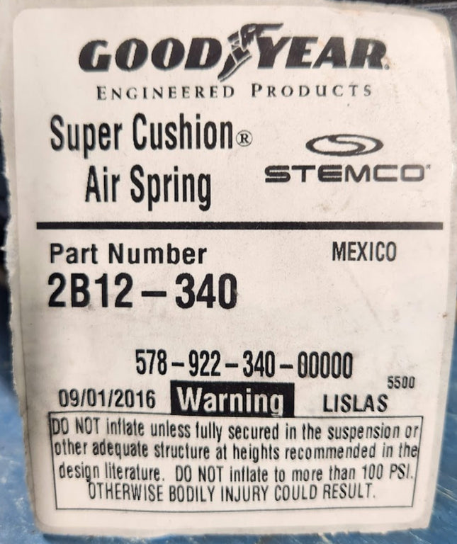 2B12-340 Goodyear Stemco Air Spring 578-922-340-00000