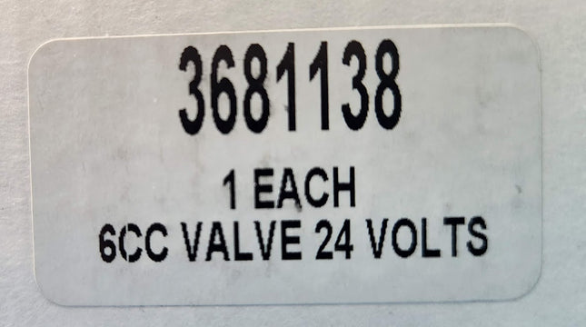 3681138 Cummins Valve Kit 6CC 24 Volts Fleetguard Coldweather Zero Start