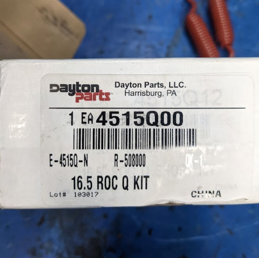 Dayton Parts 16.5 Roc Q Kit 4515Q00 E-451Q-N R-508000