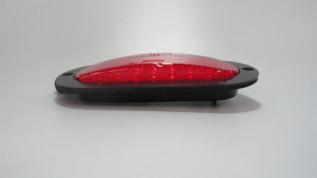 6" Oval Red LED Rear Turn Flange 2 Wire Red White Truck Trailer