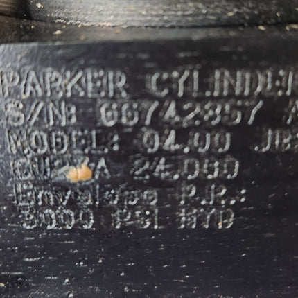 Parker 2H Heavy Duty Hydraulic Cylinder Tie Rod 3000 PSI 4" Bore 24" Stroke