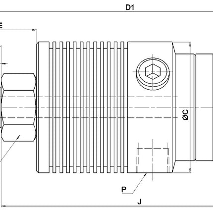 Deublin Union Pop-Off 1109-011-164 5/8" UNF RH 0.655" pilot 3/8" NPT
