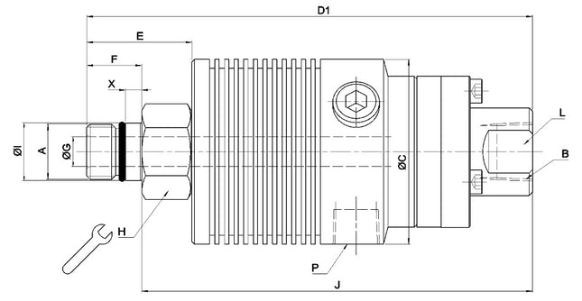 Deublin Union Pop-Off 1109-011-164 5/8" UNF RH 0.655" pilot 3/8" NPT